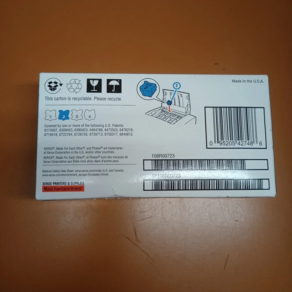 Xerox Phaser 8560 8560MFP Cyan Solid Ink 3 Sticks 108R00723 Genuine OEM